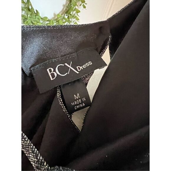 BCX Junior’s Silver Drape-front Sleeveless Mini Dress. (Med) - Picture 7 of 7